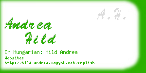 andrea hild business card